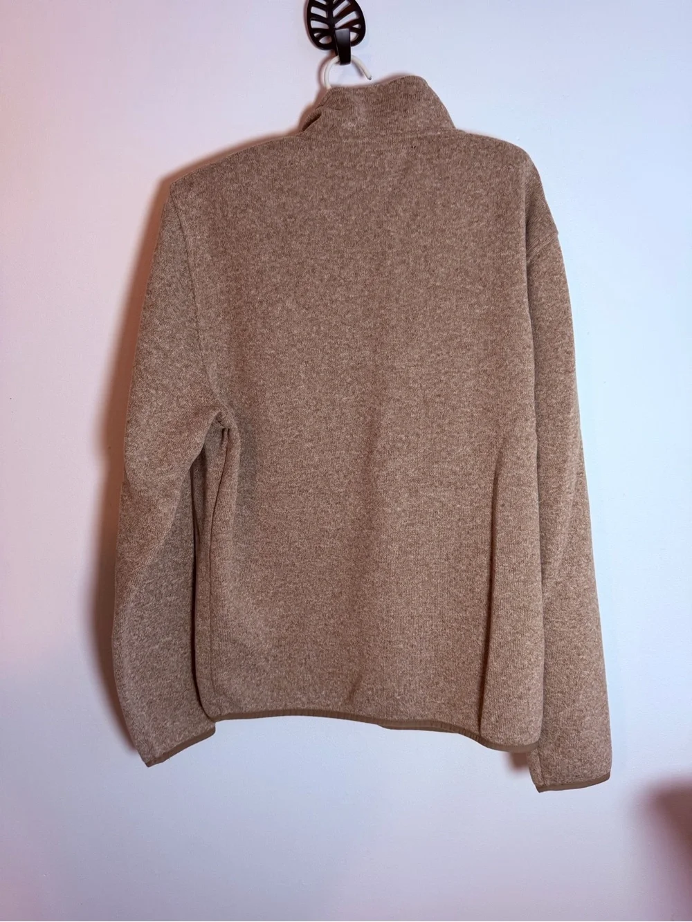 J Crew Mercantile Men's Half-Zip Fleece Pullover Sweater - Brown